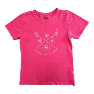 NWOT LIfe is Good Womens Size XS  T-Shirt Floral Crusher Tee Short Sleeve Cotton